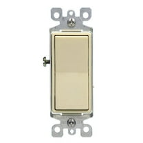 Leviton Decora 15 amps Four Pole 4-Way / Rocker AC Quiet Switch Ivory 1 pk