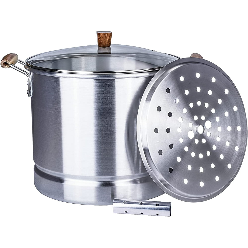 ARC USA Aluminum Stock Pot Tamale Steamer Pot with Steamer Rack