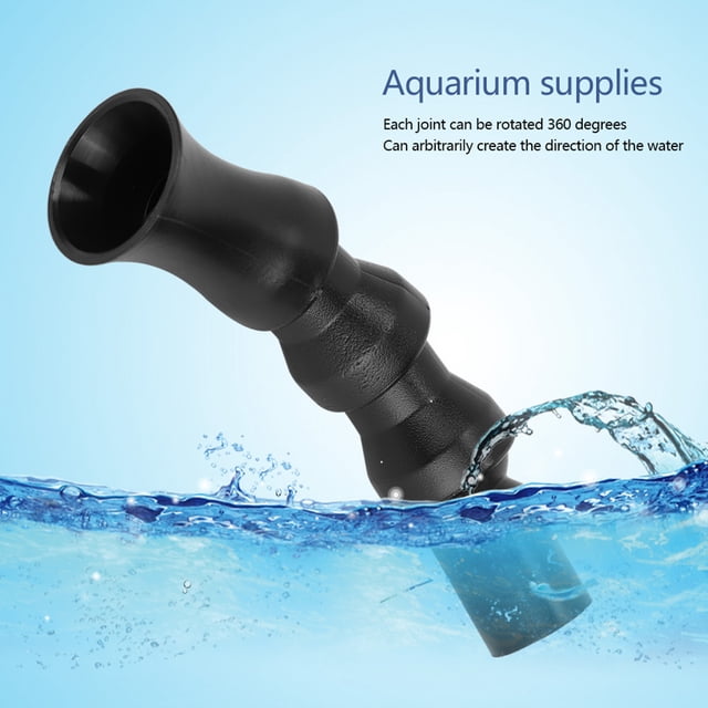 Tomo de Salida de Agua Giratorio 360, APAREJO DE BOQUELE DE PICO DE PATO PARA ACUARIO DE PLÁSTICO, ADECUADO PARA ACUARIO, PECERA Y BOMBA, SALIDA DE AGUA GIRATORIA
