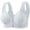 Light Blue, variant on Women's Plus Size Front Closure Wireless Bra ABC Cup Comfort for Recovery & Everyday Wear, Full Coverage Bralette with Adjustable Wide Straps
