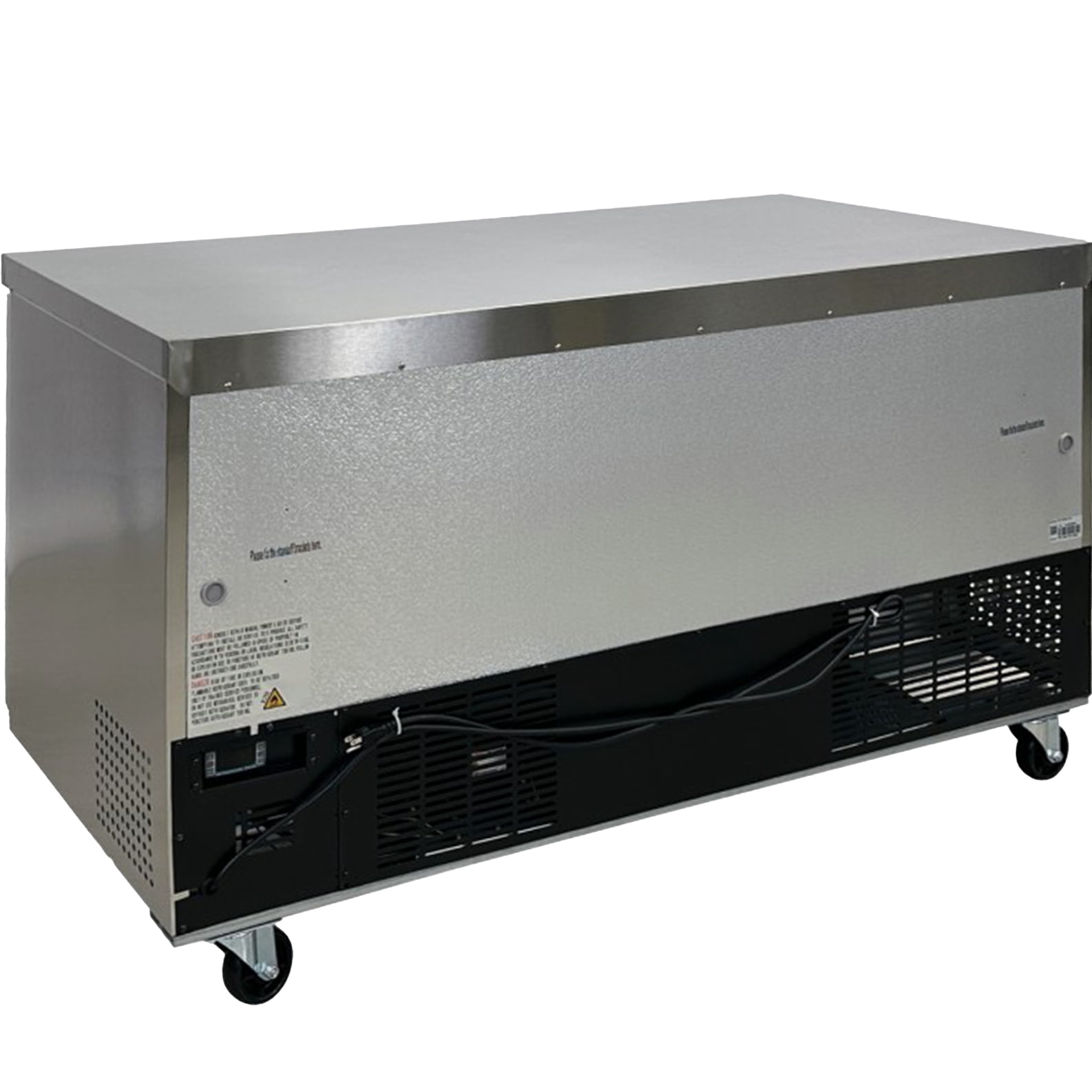 NSF 60" Commercial Undercounter Refrigerator – 2 Door Stainless Steel Worktop Cooler
