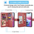 thumbnail image 2 of iPhone 11 Case ,Takfox Wallet Case for iPhone11 (6.1 inch) Luxury ID Cash Credit Card Slots Holder Carrying Pouch Folio Flip PU Leather Cover Detachable Magnetic Hard Case & Lanyard - Wine Red, 2 of 7
