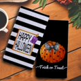 thumbnail image 2 of Halloween Kitchen Towels Set of 2 Black Trick or Treat Pumpkin Dish Towel Tea Towels for Kitchen 16x26 Inch Absorbent Drying Cloth Cooking Baking Cleaning, 2 of 6