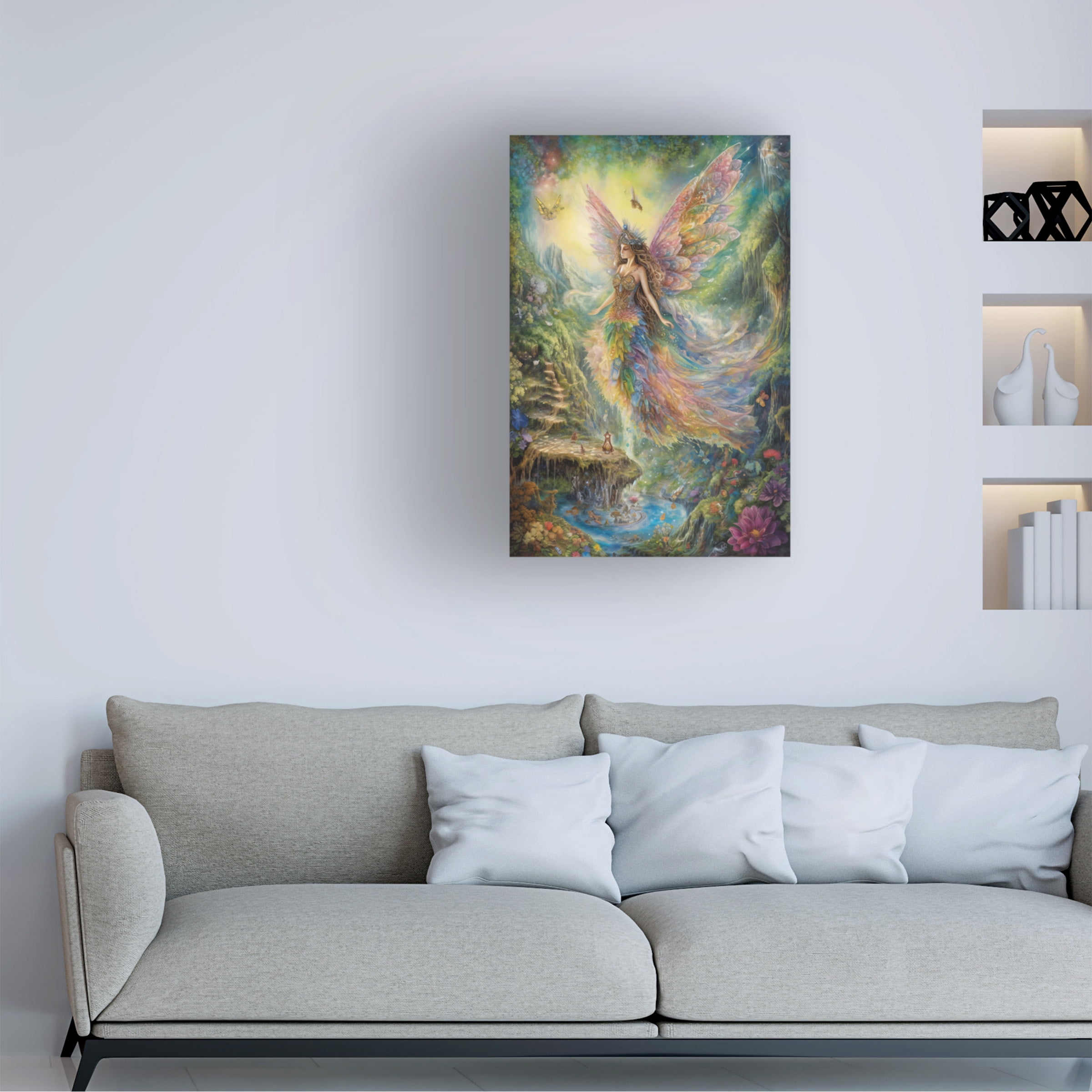 Canvas Wall Art - Mikey Bergman 'Jw Faerie 29' Wall Art for Living Room, Bedroom, or Office DÃ©cor by Trademark Fine Art - 12 x 19 Inches