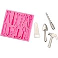 thumbnail image 2 of 3 Pieces Silicone Fondant Molds, Silicone 3D Hard Tools, Key Cake Mold, Suitable for Making Cakes(Pink), 2 of 5