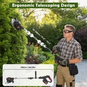 Electric Cordless Weed-Eater, 4.0Ah Cordless Weed Wacker String Trimmer, 24V Grass Trimmer with 2 Battery, Charger Included