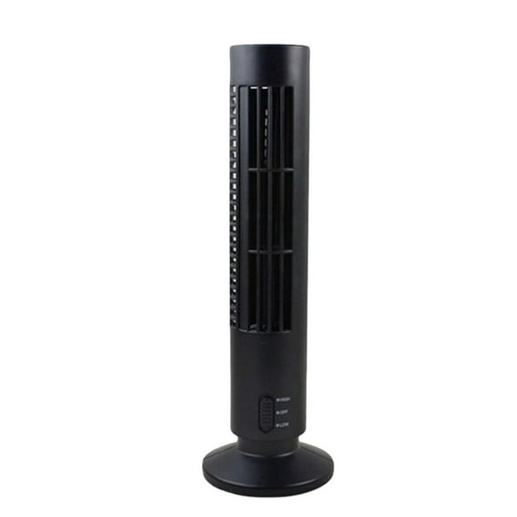 Ventilador de torre mini portátil USB, purificador de aire acondicionado, ventilador de torre (negro)