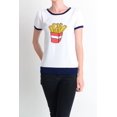 thumbnail image 3 of YEMAK Women's Short Sleeve Crewneck French Fries Print Casual T-Shirt Sweater MK32002-IVORY-L, 3 of 6