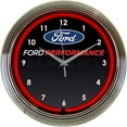 thumbnail image 2 of Bilot Ford Performance Wall Clock, 15-Inch, Red neon, Chrome Rim, Chrome Hands, Chrome rim with a single ring of red neon By Brand Bilot, 2 of 2