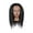 Black, variant on Jiyugala Human Hair Wig Training Head Hairdresser Cosmetology Mannequin Manikin Training Dolls Head For Practice Hairstyle Manikin Training Head Hair And Clamp Holder Headband Wigs