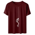 thumbnail image 4 of Camiseta holgada de manga corta con estampado de mueca retro para hombre y mujer Pompotops hfajkhk139435, 4 of 6