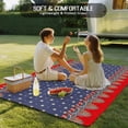 thumbnail image 4 of Independence Day Outdoor Rug for Patio/Deck/Porch, Non-Slip Large Area Rug 6 x 9 Ft, 4th of July Star Blue Red Striped Indoor Outdoor Rugs Washable Area Rugs, Reversible Camping Rug Carpet Runner, 4 of 8