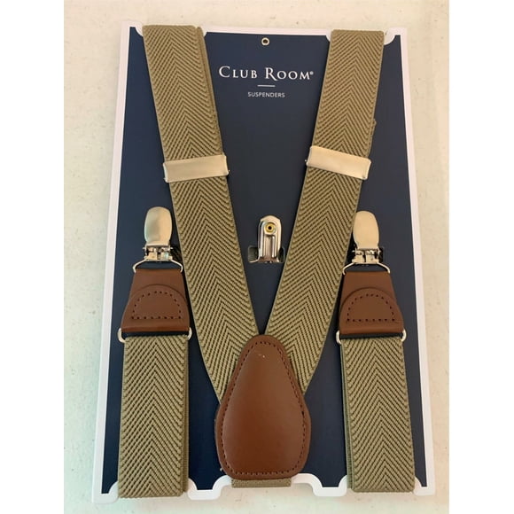 Club Room Bretelles Convertibles Extensibles pour Hommes (Kaki-Brun)