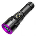 thumbnail image 2 of HIBIBUD UV Flashlight,Aluminum Alloy Body,Type-C Rechargeable Black Light for Pet Urine Detection,Single Purple Light Black Light Flashlight,One-Touch Switchrechargeable UV Flashlight,Style 2, 2 of 4