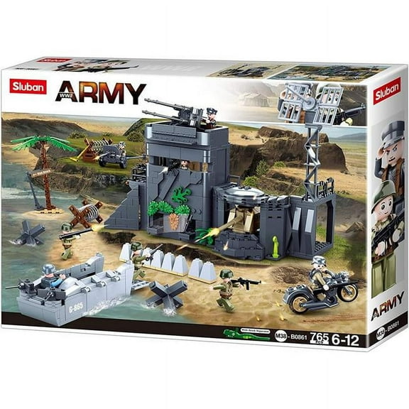 Texas Toy Distribution  WWII D-Day Atlantic Wall Building Brick Kit, 765 Piece