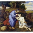 thumbnail image 2 of Friedrich Olivier 13x12 Gold Ornate Wood Frame and Double Matted Museum Art Print Titled - The Good Samaritan (1833), 2 of 4
