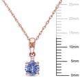 thumbnail image 2 of Everly Women's 1/2ct TGW Tanzanite and Diamond Accent 10k Rose Gold Solitaire Pendant with Chain, 2 of 10