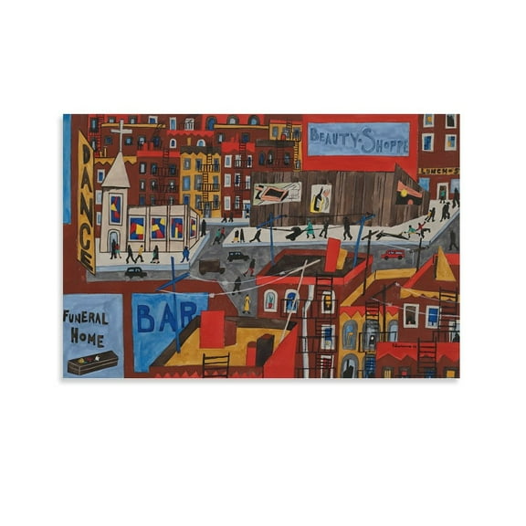 Jacob Lawrence Print Painting (1) Posters Art Print Wall Photo Paint Poster Hanging Picture Family Bedroom Decor Gift 16x24inch(40x60cm)