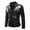 Black, variant on Men's Cardigan Zip-Up Jacket Winter Long-sleeved Leather Motorcycle Jacket Zipper Coat Hoodless Faux Leather Outwear Jackets