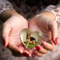 thumbnail image 3 of Adorno de escritorio de acrílico en forma de corazón transparente, ideal como regalo para peluqueros caninos o salones de belleza, 3 of 3