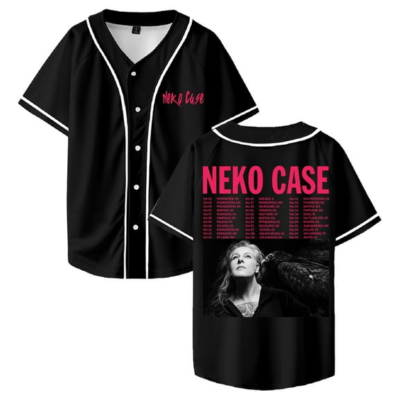 Neko Case Baseball Jersey 2025 Fall Tour Short Sleeve Button-up Shirts Men Women Streetwear Tops