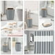 thumbnail image 3 of Imavo Juego De Baño Gris, 11 Piezas, Juego De Regalo De Plástico, Bandeja, 4 Soportes Qtip, Dispensador De Cepillo De Dientes, Taza, Dispensador De Jabón, Jabonera, Soporte Para Cepillo De Baño, Papel, 3 of 5