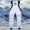 White, variant on Men's and women's large size ski pants, warm single and double skateboardingwindproof snow loose insulation bib outdoor sports adjustable ski pants