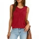 thumbnail image 5 of Mujeres Blusas de Verano Cuello en V Cuello de Color Sólido Mangas Tank Top Casual, Blusas sin Mangas para las Mujeres, 5 of 6