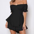 thumbnail image 3 of FRSASU Plus Size Jumpsuit Clearance Women Summer Short Sleeve Slash-Neck Women'S Jumpsuit, 3 of 7
