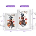 thumbnail image 4 of Hello Fall Great Dane Scarf Welcome Autumn with Leaves Pumpkins Mug Danes Dog Lover Gifts Coffee Tea Cup - 00011, 4 of 4