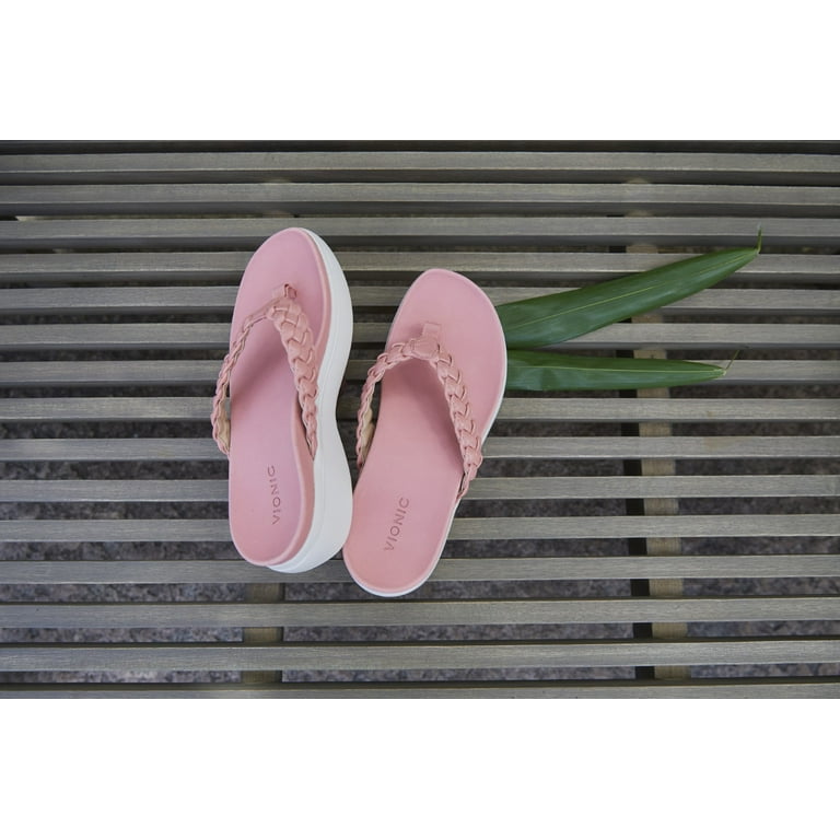 Vionic pink flip flops hotsell