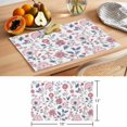 thumbnail image 6 of Cherry Blossoms Placemats Set of 8 Pink Flower Blue Leaf Garden Wildflower Place Mats Indoor Wipeable Table Mats Washable Cloth Dining Table Placemats for Kitchen Holiday Party Home Decor 13x19 Inch, 6 of 9