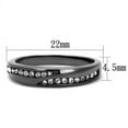 thumbnail image 2 of IP Light Black (IP Gun) Stainless Steel Ring with Top Grade Crystal in Clear for Women Clear Stone Color Style TK2751 Size 10, 2 of 4