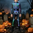 thumbnail image 2 of JAJAHO Kids 3D Skeleton Jumpsuit Boys Girls Halloween Jumpsuit Zipper Front Dress Up Onesies 7-14Y, 2 of 5