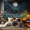 thumbnail image 4 of Gojian Fantasy Forest Tree Butterfly Wall Hanging, Fairy Magical Enchanted Jungle Waterfall Mushroom Tapestry for Bedroom Living Room, 4 of 6