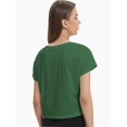 thumbnail image 2 of Short Sleeve Cropped Tops for Women Crew Neck Basic Casual Crop T-Shirt Relaxed Fit, 2 of 4