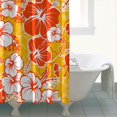 thumbnail image 4 of Floral Shower Curtain Watercolor Botanical Bathroom Decor Rustic Flower Design Fabric Bath Curtain for Tub Country Style Home Accessories with Hooks，84x72in, 4 of 5