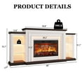 thumbnail image 3 of 80" LED Electric Fireplace with Mantel, Fireplace TV Stand for 90 Inch TV, Modern Entertainment Center with 30" Insert for Living Room, 3 of 8