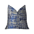 thumbnail image 4 of Plutus Tierra Monte Plaid Navy Blue and Gray  Pillow 22"L x22"W, 4 of 5
