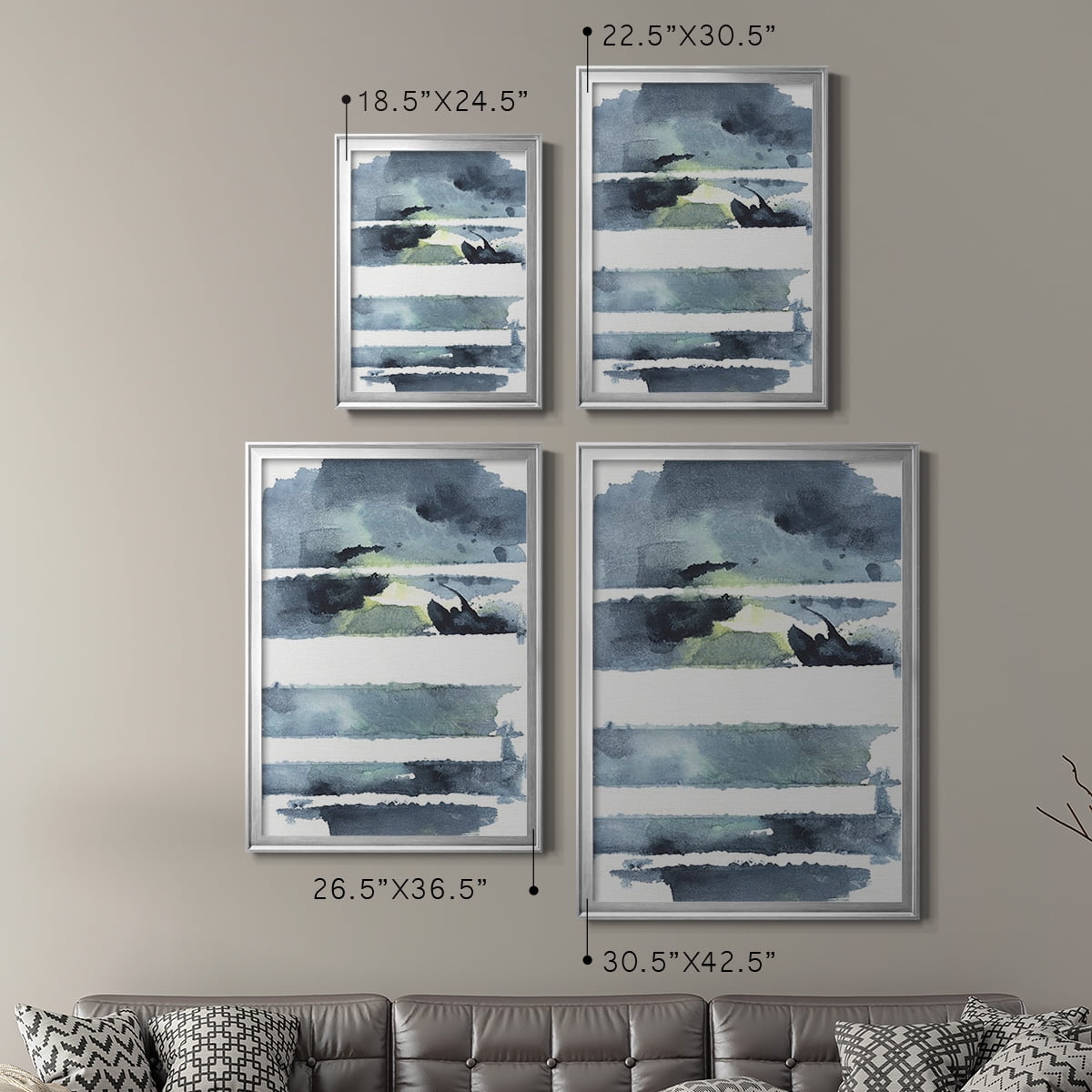 Blue Memories I Premium Framed Print, in Gold, Black, or Silver - Ready to Hang