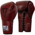 thumbnail image 2 of Title Boxing Blood Red Leather Lace Up Sparring Gloves - 16 oz., 2 of 6