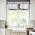 thumbnail image 3 of Kitchen Tier Curtains and Valance Set, Independence Day American Flag Sunflower Wood Board LOVE Valance Curtain and Tiers Set for Living Room Cafe,Light Filtering Rod Pocket Window Curtain Set 3 Piece, 3 of 5