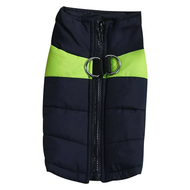 Fiudx Chaleco de Esquí para Mascotas, Chaqueta de Plumón Cálida y Transpirable, Diseño de Cremallera Resistente Al Viento, Correa Trasera Reflectante, Fácil de Limpiar, Ideal para Actividades Inverna