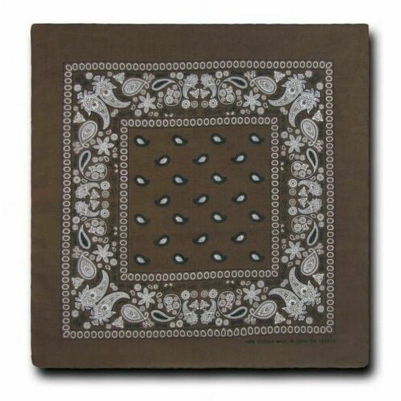 1 UPS Brown Paisley Bandana Cotton Face Mask Cover HeadWrap Scarf Lot Bandanna