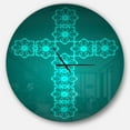 thumbnail image 1 of Designart 'Turquoise Holy Cross ' Modern wall clock, 1 of 6