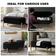 thumbnail image 6 of Kithkasa 41″ Upholstered Ottoman Bench for Bedroom End of Bed, Bedroom Bench with Solid Wood Legs and Padded Seat, Modern Entryway Bench for Bedroom, Living Room,Black, 6 of 7