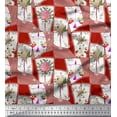 thumbnail image 1 of Soimoi Japan Crepe Satin Fabric Leaves & Flower Floral Decor Fabric Printed Yard 42 Inch Wide, 1 of 1