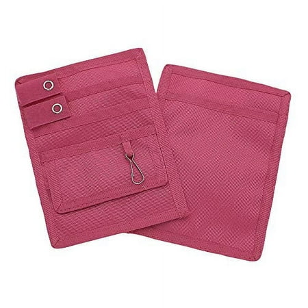 4 Pockets Nurse Organizer Pouch for Accessories Medical Bag Tool Case, Easy-Clean Nylon - AsaTechmed (Light Pink)