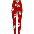 thumbnail image 1 of Liacowi Women's Tight Pants, Christmas Style Pattern Hip Lifting Trousers, 1 of 5