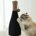 thumbnail image 5 of Wine Bottle Cat Scratching Post with Rotating Base, Full Sisal Covered Tall Cat Scratcher with Interactive Ball Toy, Stylish Furniture Protector for Indoor Cats, 5 of 6
